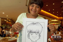 Evento Galetos - 14 Lojas - Caricaturas P&B em Papel - Dia das Crianças.