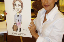 Evento Louis Vuitton - Caricaturas coloridas em papel A3.